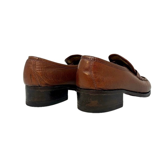 Vtg Florsheim Imperial Mens US 8D Brown Leather Loafers Slip-On Classy Shoes - Picture 5 of 11